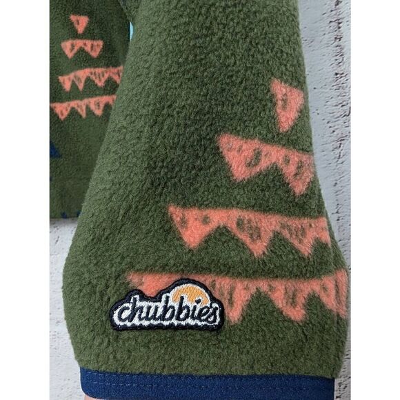 Chubbies Sweater Womens XL Green Cabin Retro Aztec Fleece 1/4 Zip Western Hiking - Picture 3 of 8